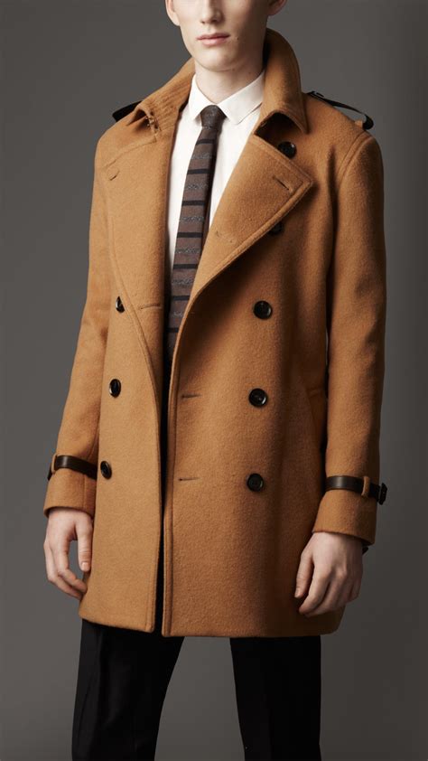 wool cashmere trench coat burberry men|Burberry cashmere coat men's.